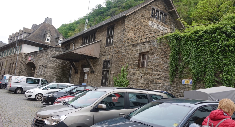 Stadtspaziergang im Rahmen des Quartiermanagement in St. Goar, Blick auf den Bahnhof